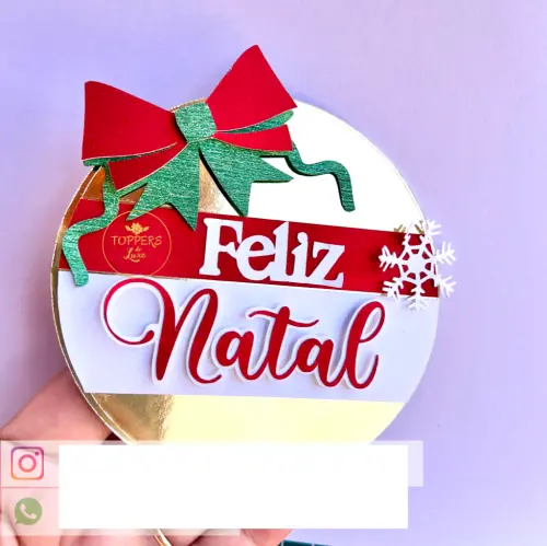 Arquivo de Corte Topo de Bolo - Natal