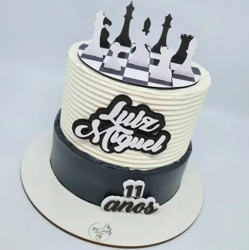 Arquivo de Corte Topo de Bolo - Xadrez