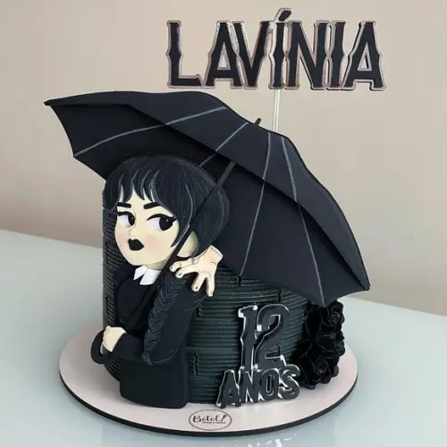 Arquivo de Corte Topo de Bolo - Wandinha