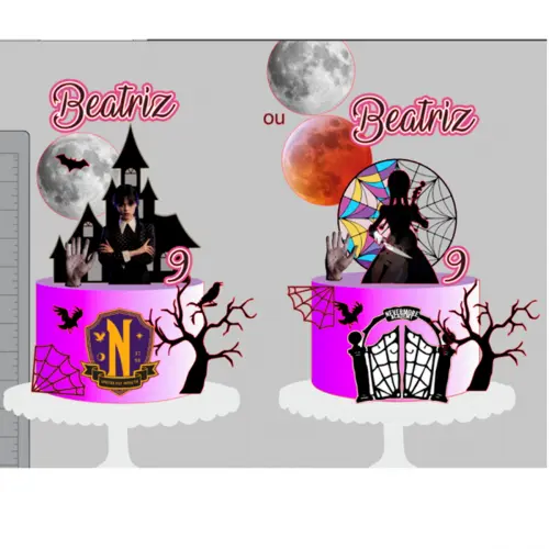 Arquivo de Corte Topo de Bolo - Wandinha