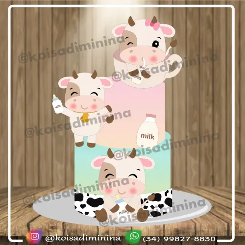 Arquivo de Corte Topo de Bolo - Vaquinha