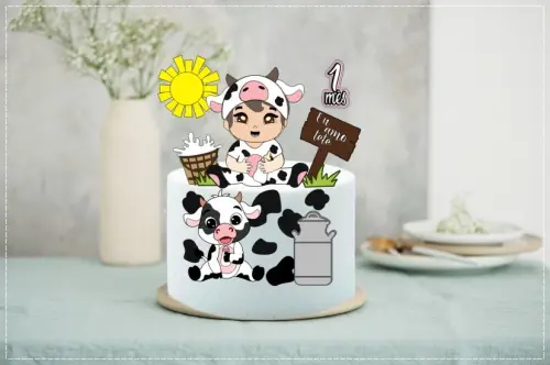 Arquivo de Corte Topo de Bolo - Vaquinha -