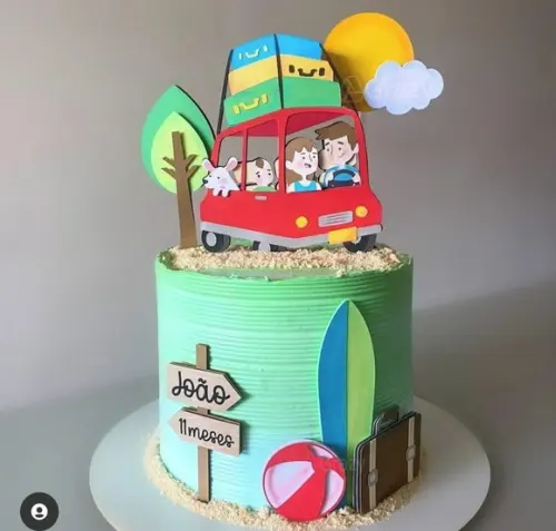 Arquivo de Corte Topo de Bolo  - Viagem