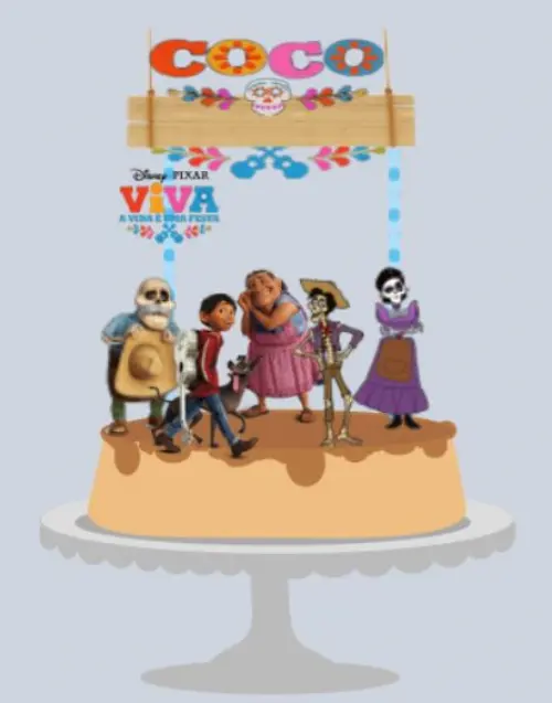 Arquivo de Corte Topo de Bolo  - Viva a Vida é uma Festa