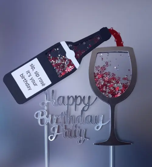 Arquivo de Corte Topo de Bolo  - Vinho