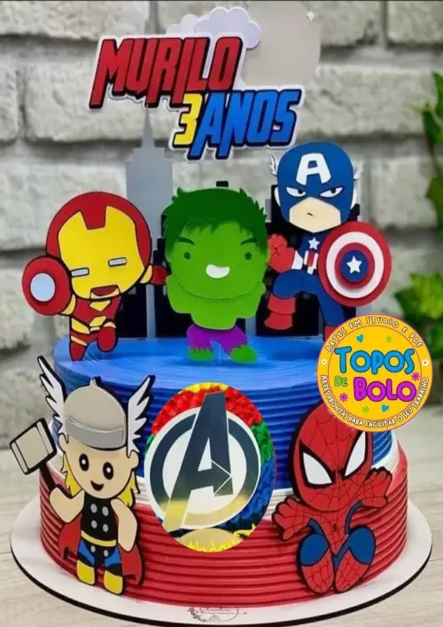 Arquivo de Corte Topo de Bolo  - Vingadores