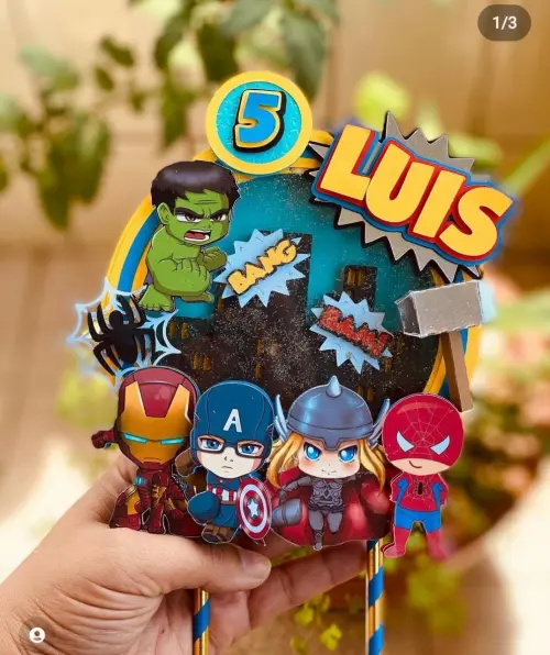 Arquivo de Corte Topo de Bolo  - Vingadores