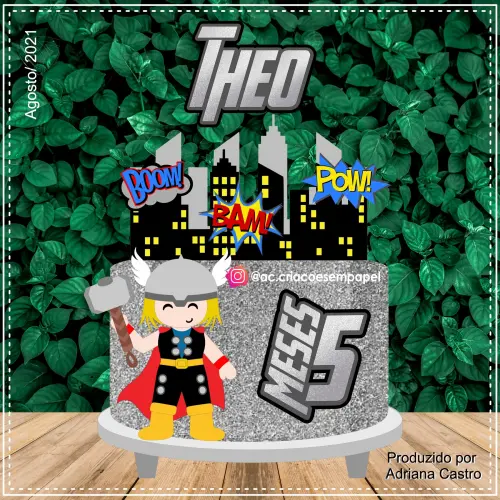 Arquivo de Corte Topo de Bolo -  Vingadores