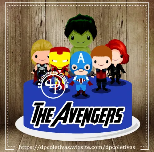 Arquivo de Corte Topo de Bolo - Os Vingadores