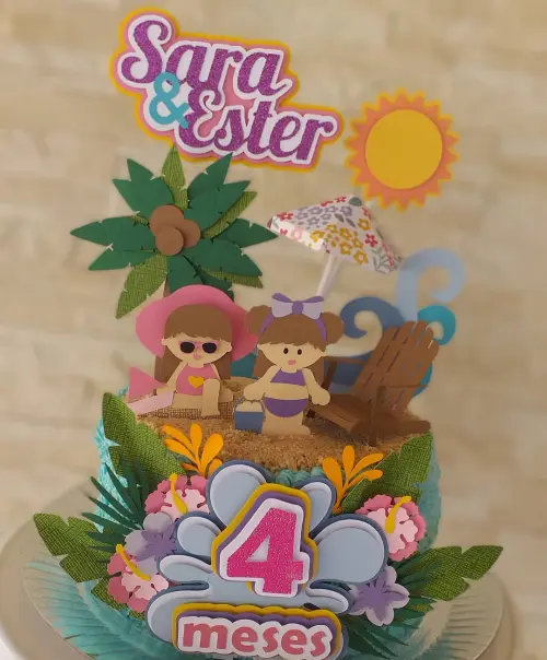 Arquivo de Corte Topo de Bolo -Verão