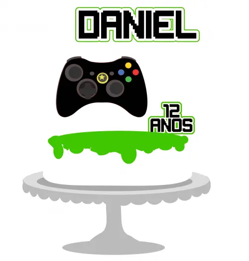 Arquivo de Corte Topo de Bolo - Video Game