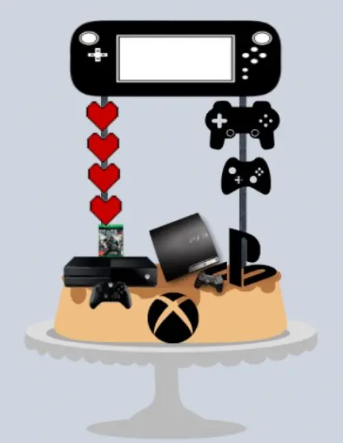 Arquivo de Corte Topo de Bolo - Video Game