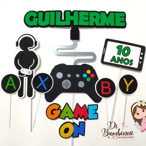 Arquivo de Corte Topo de Bolo - Vídeo Games