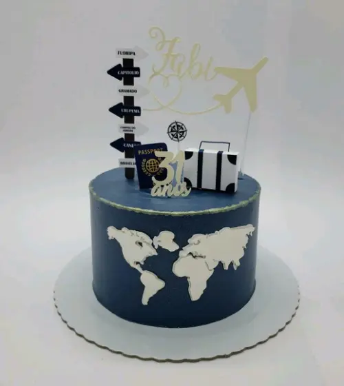 Arquivo de Corte Topo de Bolo -Viagem