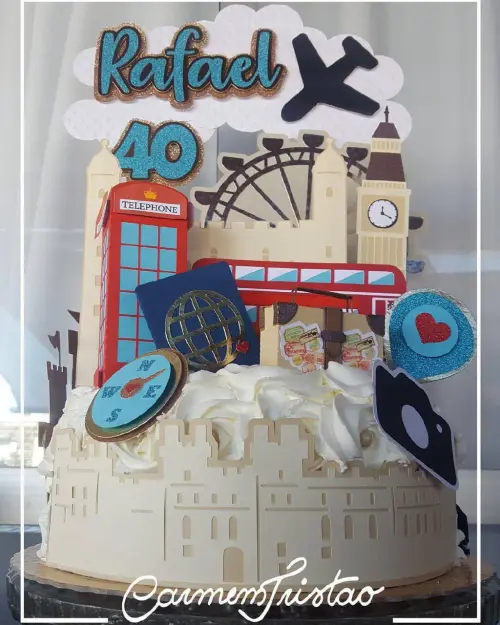 Arquivo de Corte Topo de Bolo -Viagem