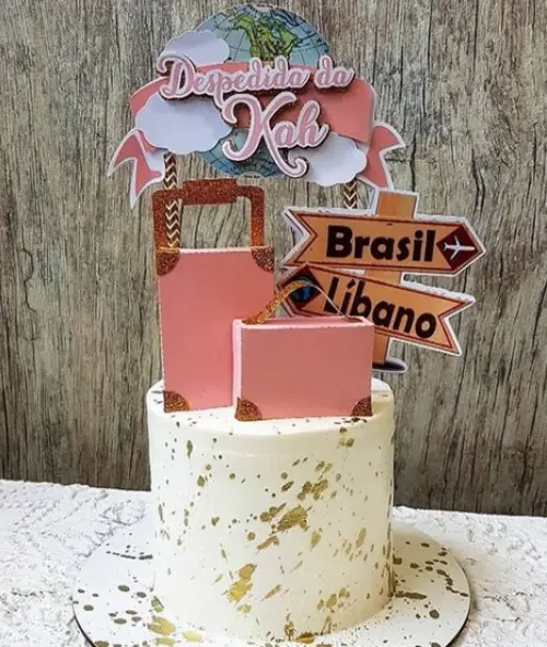 Arquivo de Corte Topo de Bolo -  Viagem