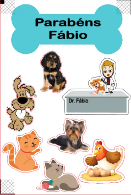 Arquivo de Corte Topo de Bolo -  Veterinário