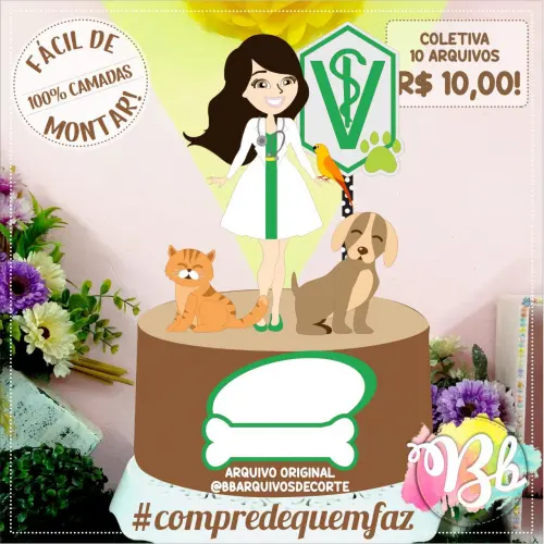 Arquivo de Corte Topo de Bolo -  Medica Veterinária