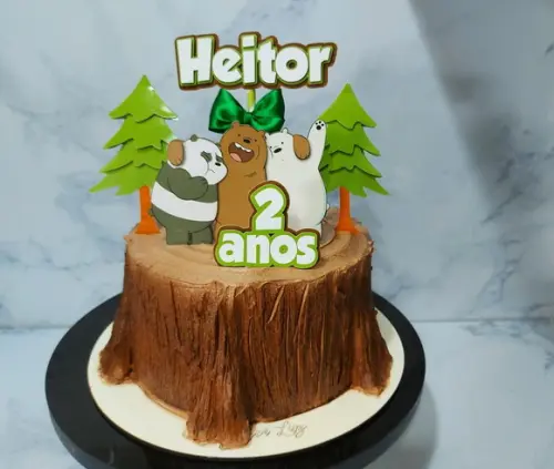 Arquivo de Corte Topo de Bolo -  Urso Sem Curso