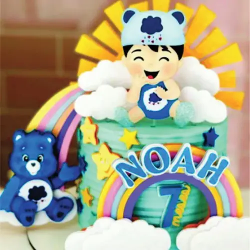 Arquivo de Corte Topo de Bolo -  Ursinhos Carinhosos