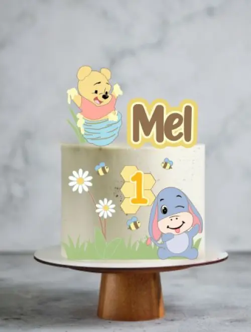 Arquivo de Corte Topo de Bolo -  Ursinho Pooh