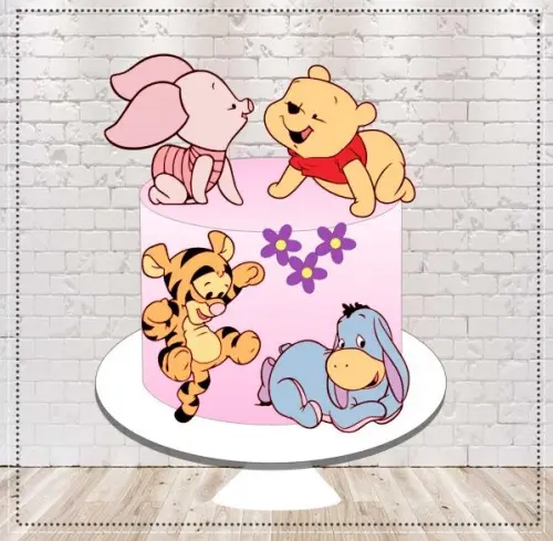 Arquivo de Corte Topo de Bolo -  Ursinho Pooh