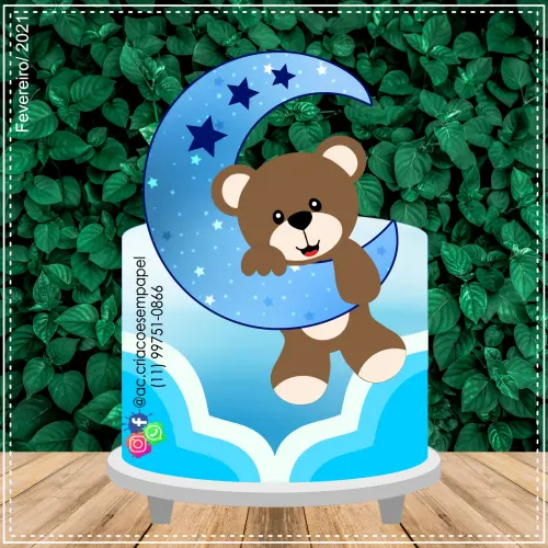 Arquivo de Corte Topo de Bolo -  Ursinho