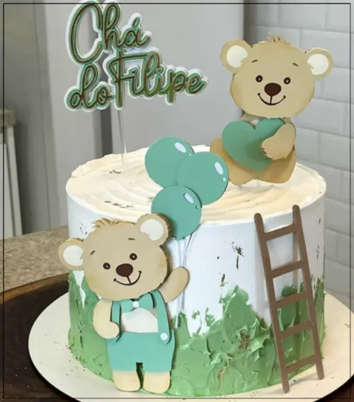 Arquivo de Corte Topo de Bolo -  Ursinho