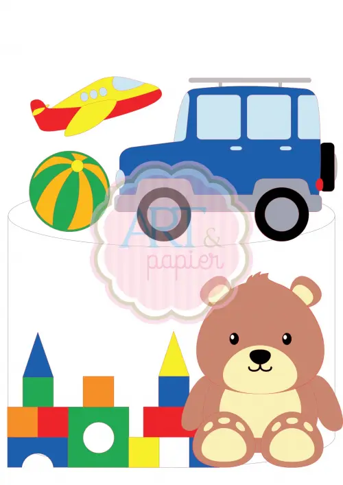 Arquivo de Corte Topo de Bolo -  Ursinho