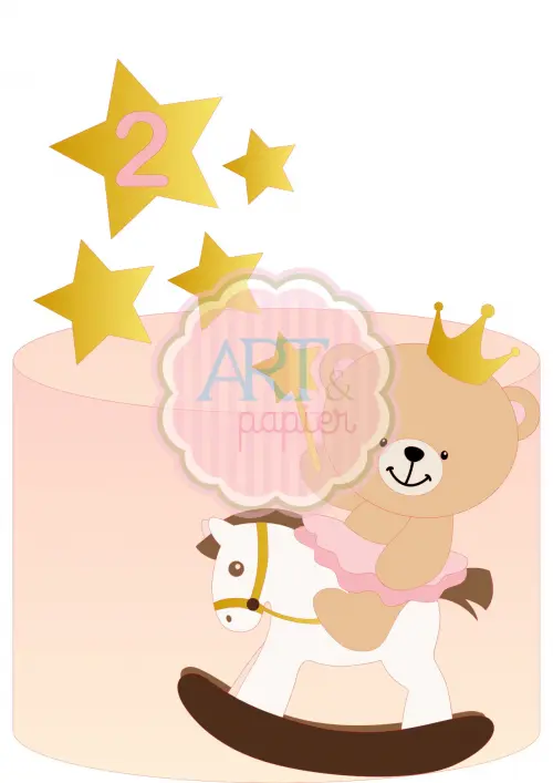 Arquivo de Corte Topo de Bolo -  Ursinho