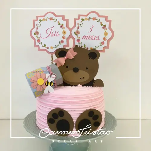 Arquivo de Corte Topo de Bolo -  Ursinha