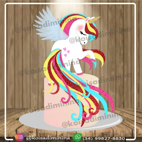 Arquivo de Corte Topo de Bolo -  UNICÓRNIO