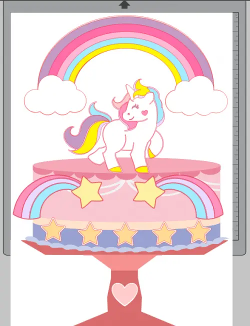 Arquivo de Corte Topo de Bolo -  UNICÓRNIO