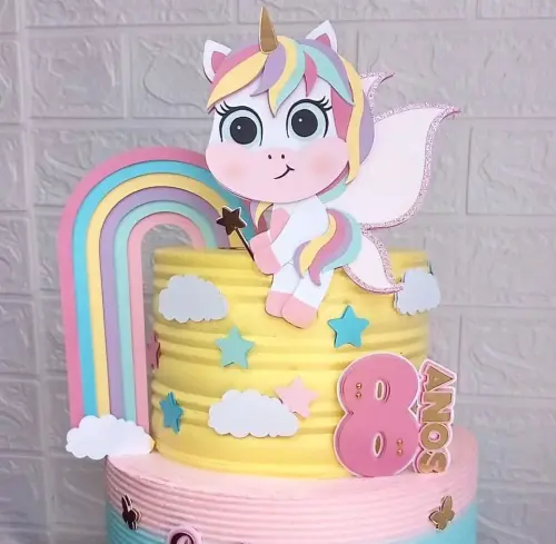 Arquivo de Corte Topo de Bolo -  UNICÓRNIO