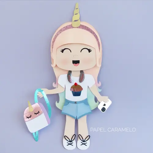 Arquivo de Corte Topo de Bolo -  UNICÓRNIO