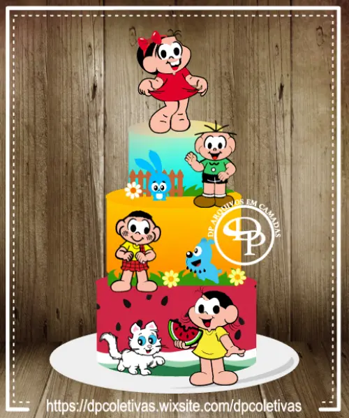 Arquivo de Corte Topo de Bolo -TURMA DA MÕNICA