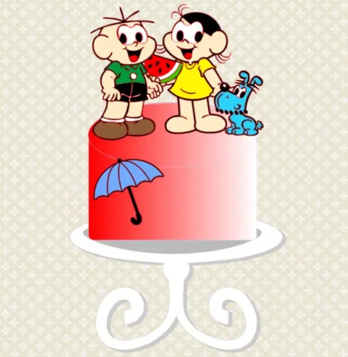 Arquivo de Corte Topo de Bolo -TURMA DA MÕNICA