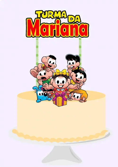 Arquivo de Corte Topo de Bolo -TURMA DA MÕNICA