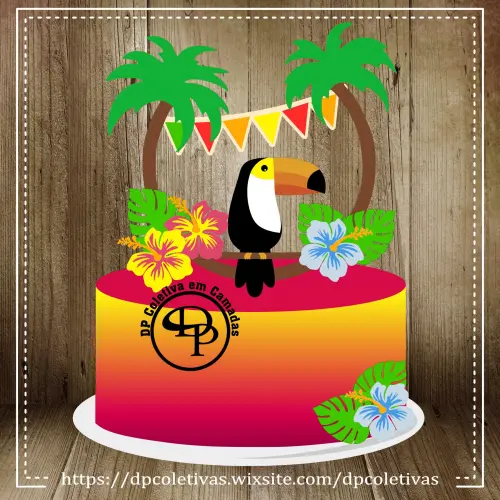 Arquivo de Corte Topo de Bolo -TROPICAL