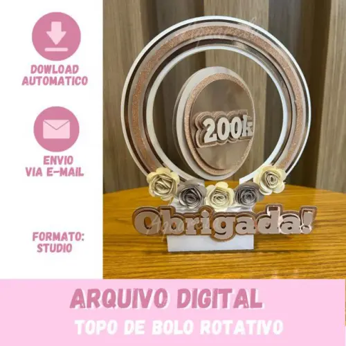 Arquivo de Corte Topo de Bolo -TOPO GIRATORIO