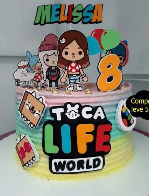 Arquivo de Corte Topo de Bolo -Toca Life World