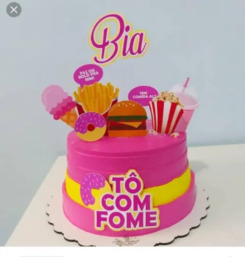 Arquivo de Corte Topo de Bolo -TO COM FOME