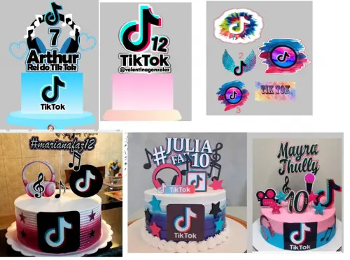 Arquivo de Corte Topo de Bolo - TIK TOK