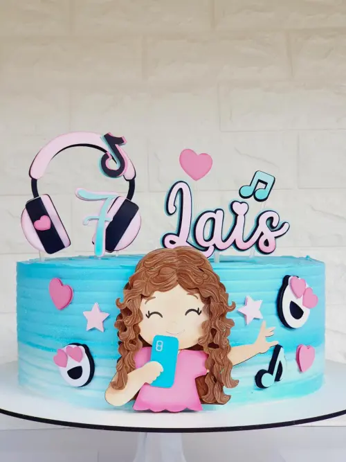 Arquivo de Corte Topo de Bolo - TIK TOK