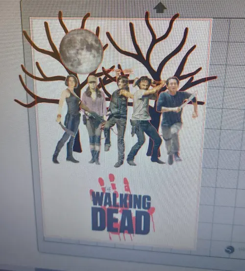 Arquivo de Corte Topo de Bolo - THE WALKING DEAD