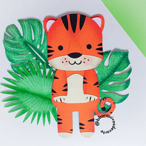 Arquivo de Corte Topo de Bolo - Tigre