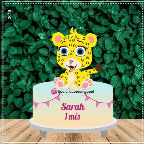 Arquivo de Corte Topo de Bolo - Tigre