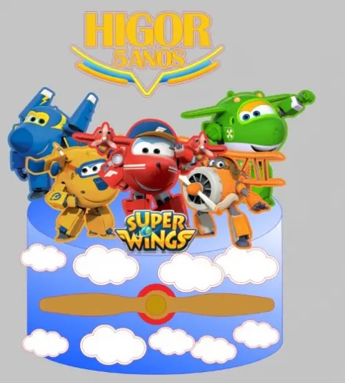 Arquivo de Corte Topo de Bolo -SUPERWINGS