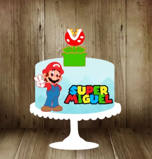 Arquivo de Corte Topo de Bolo -SUPER MARIO