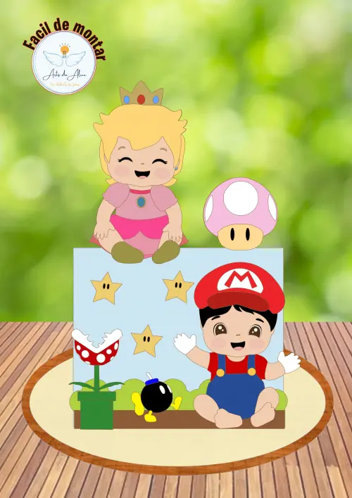 Arquivo de Corte Topo de Bolo -SUPER MARIO